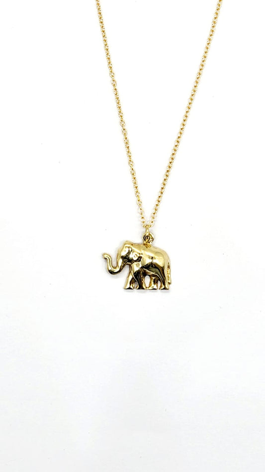 Elephant Brass Cast Pendant